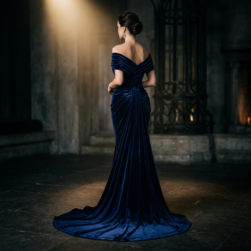 Midnight Velvet Gown - Zen Wear